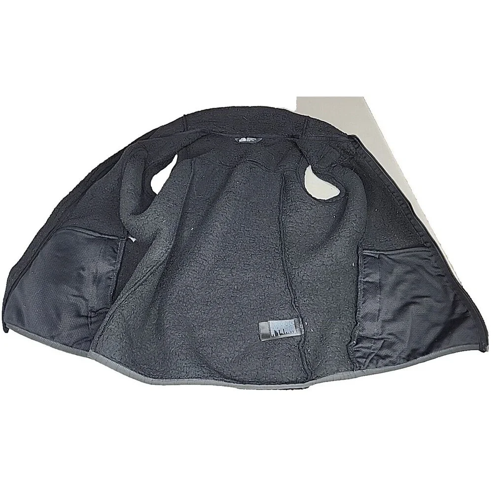 The North Face Vest Osito Womens Size XS Full Zip Fuzzy Fleece Black Vest EUC